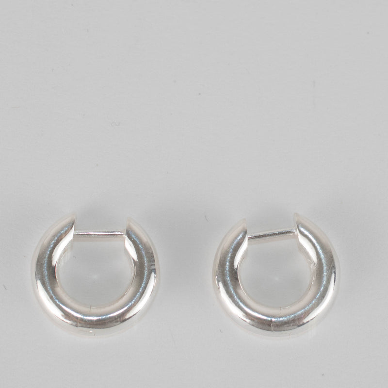 All Blues Almost Polished Sterling Silver Hoop Earrings