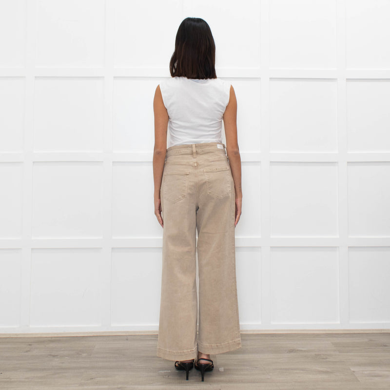 Paige Anessa Beige Flared Trousers