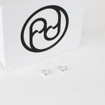 All Blues Almost Polished Sterling Silver Hoop Earrings