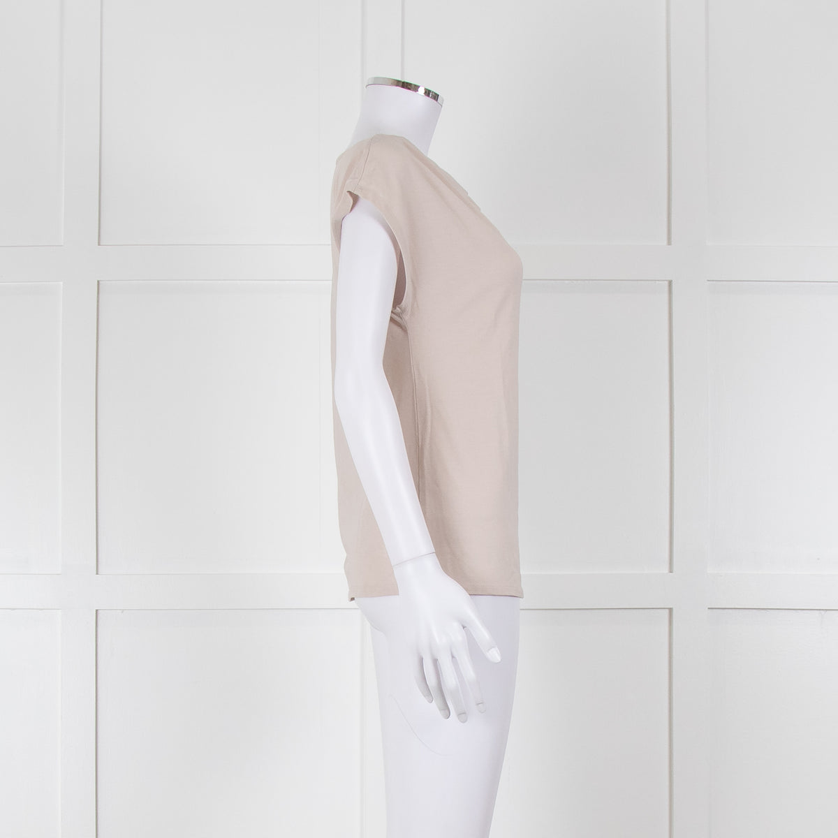 Weekend Max Mara Beige Boat Neck Sleeveless T Shirt