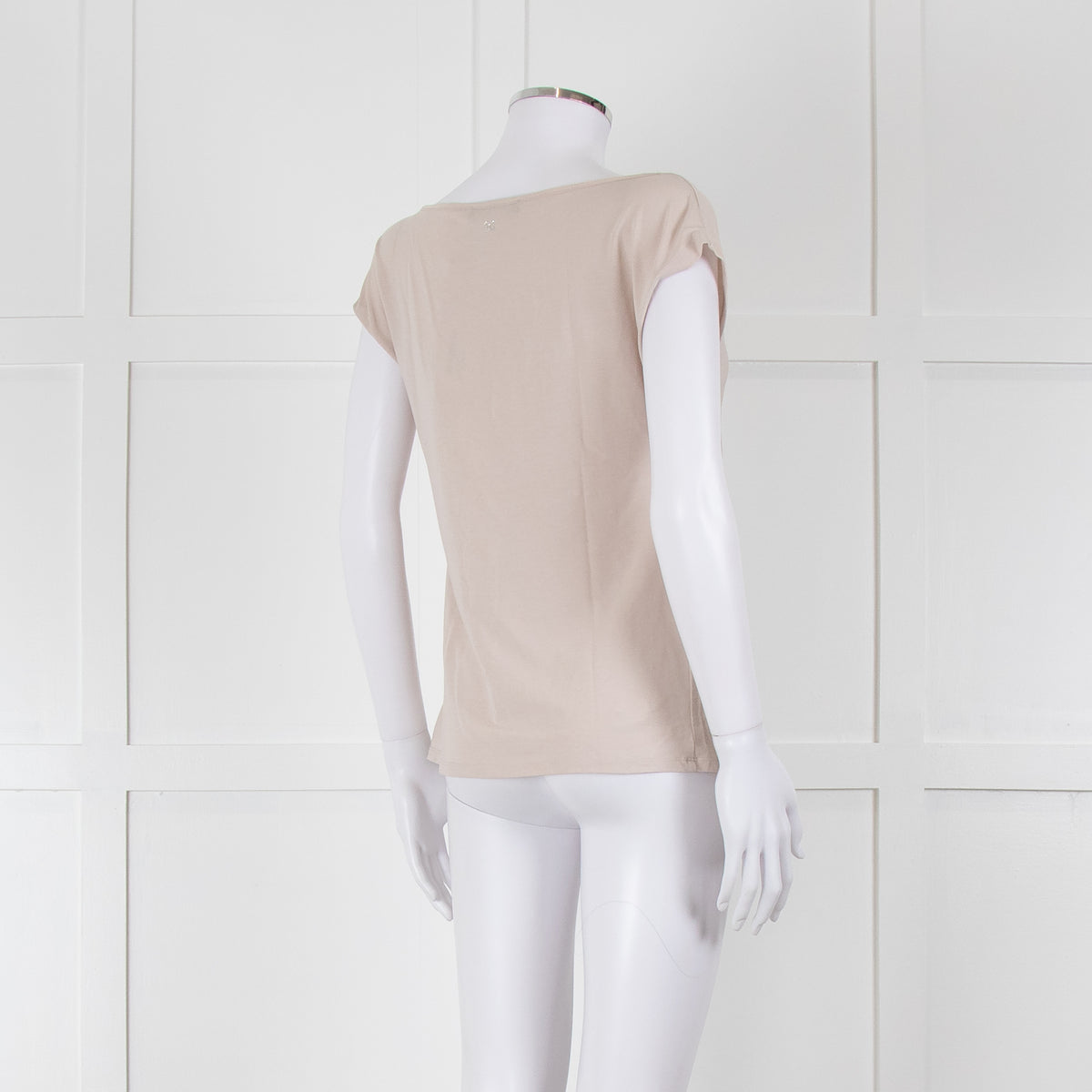 Weekend Max Mara Beige Boat Neck Sleeveless T Shirt