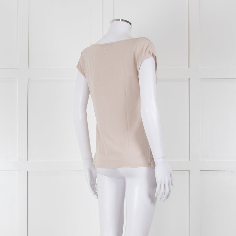 Weekend Max Mara Beige Boat Neck Sleeveless T Shirt
