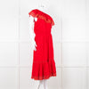 Melissa Odabash Red One Shoulder Maxi Dress