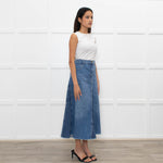 Me + Em Denim Midi Skirt