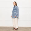 Isabel Marant Etoile Blue Denim Popper Front Oversized Shirt