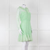 Sandro Pale Green Lace Long Sleeve Short Dress