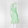 Sandro Pale Green Lace Long Sleeve Short Dress