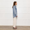 Isabel Marant Etoile Blue Denim Popper Front Oversized Shirt