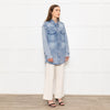 Isabel Marant Etoile Blue Denim Popper Front Oversized Shirt