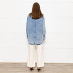 Isabel Marant Etoile Blue Denim Popper Front Oversized Shirt