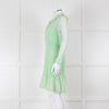 Sandro Pale Green Lace Long Sleeve Short Dress