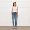 Frame Blue Half Ribbed Hem Denim Trousers