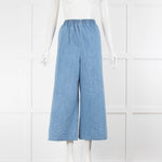 Eskandar Blue Demin Relaxed Culottes