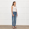 Frame Blue Half Ribbed Hem Denim Trousers
