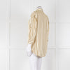 Sandro Yellow Striped 3/4 Sleeve Shirt