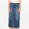 Ba&Sh Blue Denim Pencil Midi Skirt