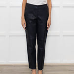 Theory Blue Leather Leggings