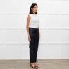 Theory Blue Leather Leggings