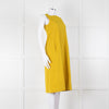 S Max Mara Yellow Ochre High Waisted Sleeveless Dress