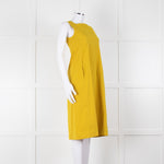 S Max Mara Yellow Ochre High Waisted Sleeveless Dress