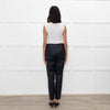 Theory Blue Leather Leggings