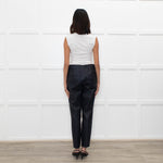 Theory Blue Leather Leggings