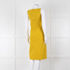 S Max Mara Yellow Ochre High Waisted Sleeveless Dress