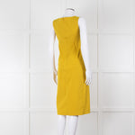 S Max Mara Yellow Ochre High Waisted Sleeveless Dress