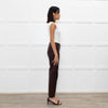 Theory Burgundy Leather Leggings