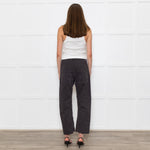 Reiko Grey Cotton Barrel Leg Trousers