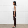 Theory Burgundy Leather Leggings