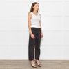 Reiko Grey Cotton Barrel Leg Trousers