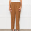Second Female Tan Elastic Waist Turned Up Trousers