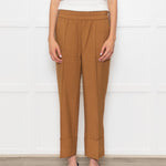 Second Female Tan Elastic Waist Turned Up Trousers