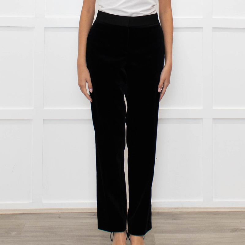 Theory Black Velvet Trousers