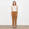 Second Female Tan Elastic Waist Turned Up Trousers