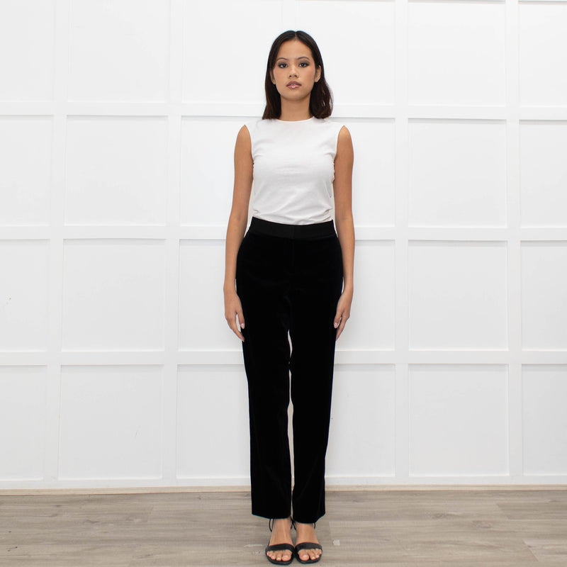 Theory Black Velvet Trousers