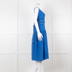 Anaak Cobalt Blue Top Stitch Dress with Tie Waist