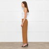 Second Female Tan Elastic Waist Turned Up Trousers