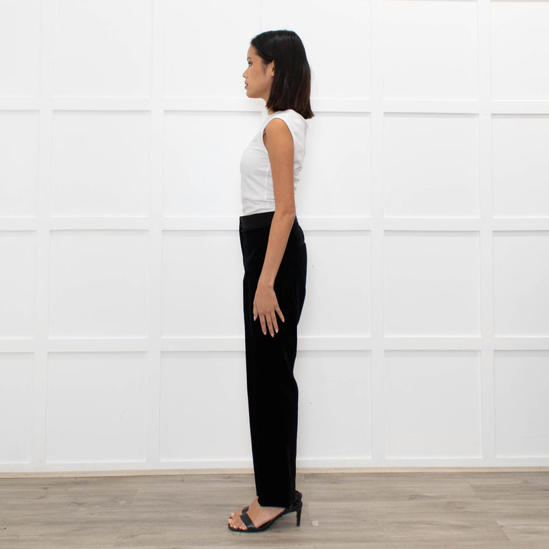 Theory Black Velvet Trousers