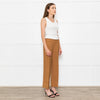 Second Female Tan Elastic Waist Turned Up Trousers