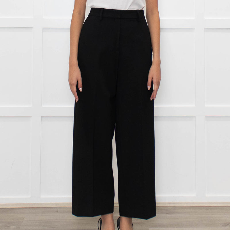 Piazza Sempione Black Tailoured Wide Leg Trousers