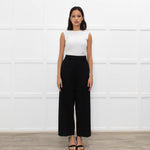Piazza Sempione Black Tailoured Wide Leg Trousers