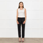 Bella Dahl Black Sheen Draw String Joggers