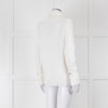 Sandro Cream On Cream Striped Black Stitching Shirt