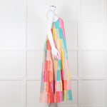 Sundress Rainbow Patchwork Sequin Maxi Dress