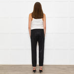 Bella Dahl Black Sheen Draw String Joggers