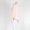Me + Em Pink Frill Neck Blouse with Lace Trims and Smocked Cuffs