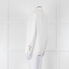 Sandro Cream On Cream Striped Black Stitching Shirt