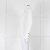 Sandro Cream On Cream Striped Black Stitching Shirt